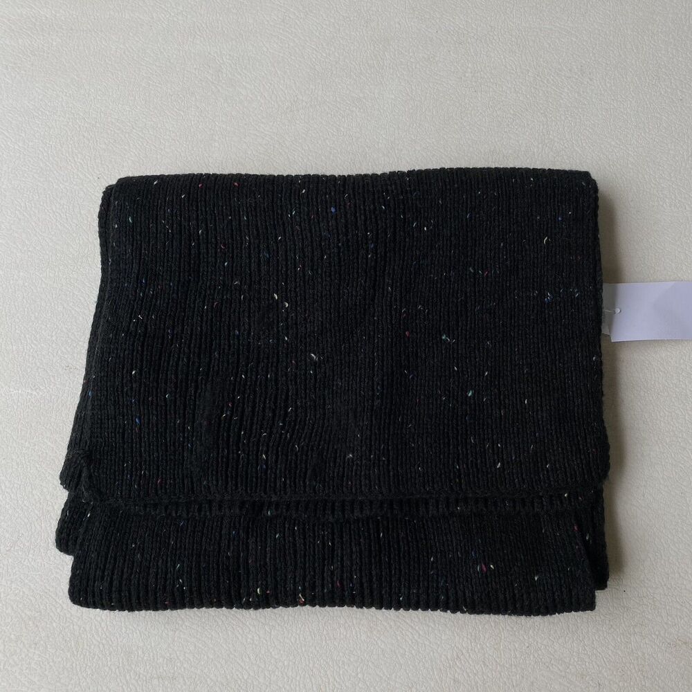 Charter Club Solid Black Confetti Scarf Classic New NWT